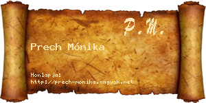 Prech Mónika névjegykártya